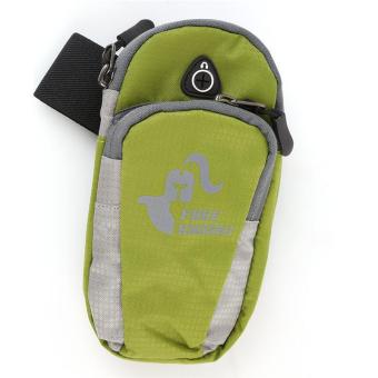 LALANG Waterproof Nylon Universal Running Riding Sports Phone Bag Arm Band Case (Green) - intl