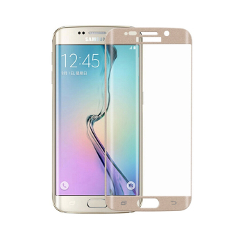 Curved Full Coverage Mobile Phone 9H Hardness Tempered Glass Screen Protector for Samsung Galaxy S6 Edge (Golden)