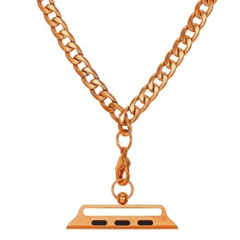 Bandmax Necklace for Apple Watch 42MM Fashion Replacement Stainless Steel/Gold Plated Cuban Link Chain Necklace Strap for Apple Watch Series 2/Series 1 (Silver/Gold/Black/Rose Gold) - intl