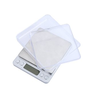 High Accuracy Mini Electronic Digital Platform Jewelry Scale Weighing Balance with Two Trays Portable 2000g/0.1g Counting Function Blue LCD g/ct/dwt/ozt/oz/gn