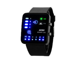 JIANGYUYAN SKMEI Digital LED Waterproof Casual Wrist Watches (Black)