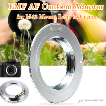 XCSource EMF AF adaptor untuk mengkonfirmasi M42 lensa untuk Canon EOS 5D III 70D 100D 650D 700D