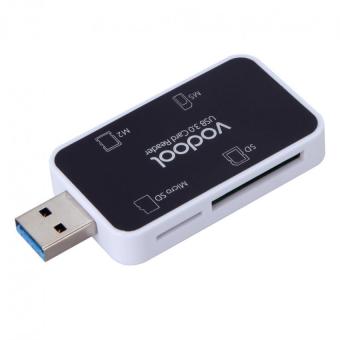 Vktech menjual panas cahaya ultra portabel USB 3.0 4-in-1 kecepatan tinggi digital kartu memori pembaca/penulis dengan rendah serbaguna tenaga Comsumption dan 4 slot