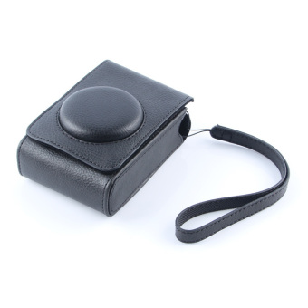 Black PU Leather Case Digital Camera Case Cover Bag for Fujifilm XQ1 XQ2 XF-1 XF1 Digital Camera - Intl
