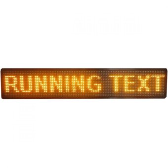 Prima LED Running Text Flashdisk Outdoor - 16 x 110 cm - Kuning