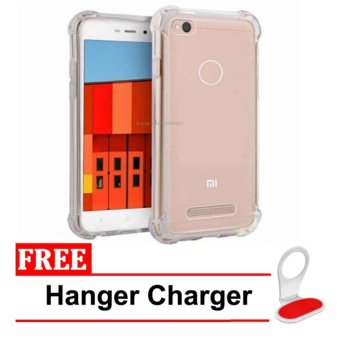 Casing Handphone Anti Shock / Anti Crack Elegant Softcase for Xiaomi Redmi 3s / Redmi 3pro / Redmi 3x - Clear + Free Hanger Charger