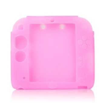 Elenxs Protective Soft Silicone Gel Bumper Skin Case Cover for Nintendo 2DS (Pink) (Intl)