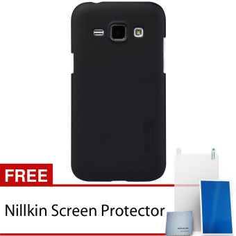 Nillkin Samsung Galaxy J1 Super Frosted Shield Hard Case Original - Hitam + Gratis Nillkin Screen Protector