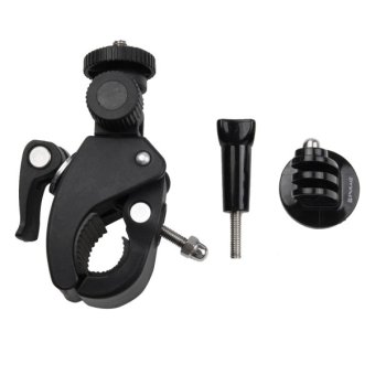 PULUZ Motorcycle Bicycle Handlebar Holder with Tripod Mount and Screw for GoPro HERO4 Session /4 /3+ /3 /2 /1(Black)
