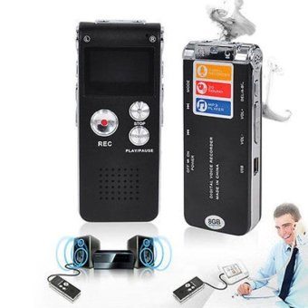 8GB Digital Audio Voice Recorder Rechargeable Dictaphone USB Drive MP3 Player US - intl