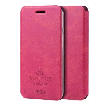 MOFI VINTAGE for iPhone 7 Plus Crazy Horse Texture Horizontal Flip Leather Case with Card Slot & Holder(Magenta)  - intl