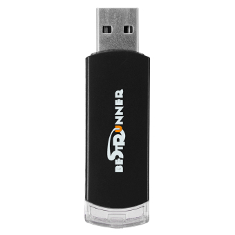 USB mini transparan portabel Bestrunner 32 GB 2.0 Flashdisk U stik memori penyimpan pena Drive Hitam