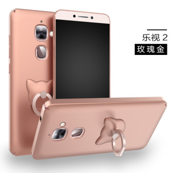 New 360 Protection Housing For Letv LeEco Le 2 Le Pro 2 Case Ultra-thin Hard Matte PC Back Cover with Phone Stand Holder(Rose Gold)