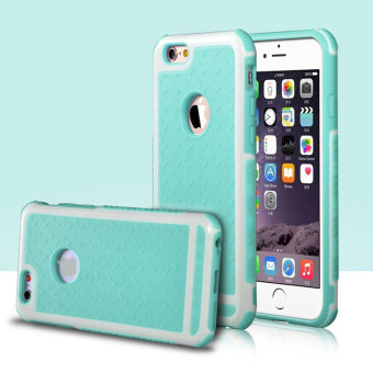 For Apple iPhone 5 / 5s Case Rubber TPU Silicone Shockproof Back Cover Case Anti-knock Phone Case（lake blue）