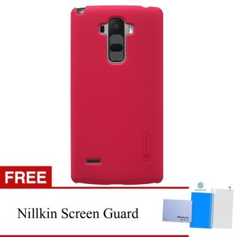 Nillkin For LG G4 Stylus Super Frosted Shield Hard Case Original - Merah + Gratis Nillkin Screen Protector