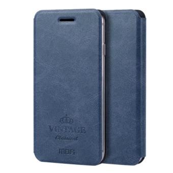 MOFI VINTAGE for iPhone 6 Plus & 6s Plus Crazy Horse Texture Horizontal Flip Leather Case with Card Slot & Holder(Dark Blue)  - intl