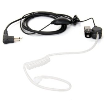 joyliveCY Wired Security Clear Tube Headset with Earpiece (Black)