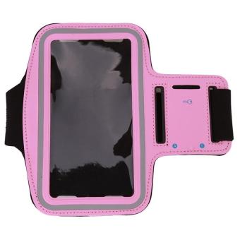 LALANG New Sports Gym Adjustable Arm Band Case Cover for 6-inch Display Phone Pink - intl