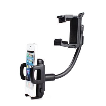 BUYINCOINS Universal Car Rearview Mirror Mount Holder for iPhone Mobile Phone