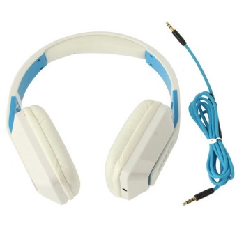 Universal Stereo Headset with Mic (White/Blue)