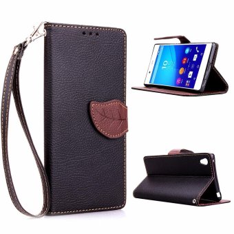 Z4 Case,Venter Slim TPU Leather Wallet Flip elegant fashion Case Cover plug-in card Stand function for Sony Xperia Z4 - intl