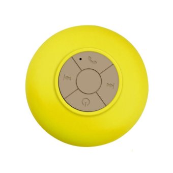 Waterproof Portable Sucker Wireless Bluetooth Shower Speaker (Yellow) - Intl