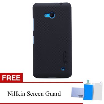 Nillkin For Nokia Lumia 640 Super Frosted Shield Hard Case Original - Hitam + Gratis Nillkin Screen Protector