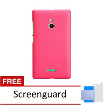 Nillkin Frosted Shield Hard Case untuk Nokia XL - Merah + Gratis Nillkin Screen Protector