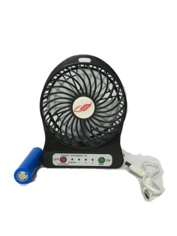 Y&H BF-10 1A 5V/9V Portable Rechargeable Mini Fan (Black) (Color:As First Picture) - intl