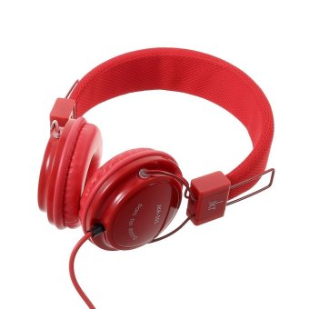 JKR 101 3.5mm Wired Hands-free Headphone Over-ear Stereo Headset (CE Certification) - Red - intl