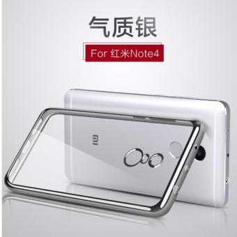 4Connect TPU Jelly Chrome Case XiaoMi RedMi Note 4- Silver