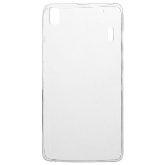 Ultrathin Softcase Lenovo A7000 Case Lentur Transparan Silicon Casing Cover - Putih Clear