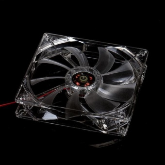 12CM CPU Cooling Fan Computer PC Clear Case Quad Heatsink - intl
