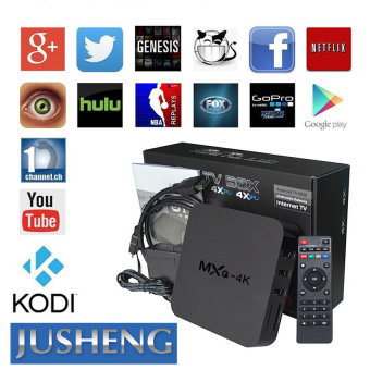 JUSHENG® MXQ 4K Android Tv Box Quad Core RK3229 with android 5.1 1G8G Wifi Kodi Fully Loaded Support 4K 10-bit 60fps H.265 VideoDecoder LAN Miracast Video Playback Streaming Media Player - intl