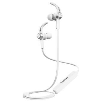 Baseus B11 Magnetic Bluetooth Earphone Wireless Sport Running Headset with Mic Stereo In Ear Earbuds Headset For MP3 MP4 Earpiece(White) - intl