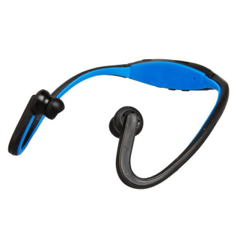uNiQue Headset In Ear Sport MP3 Player + FM Radio Headset - Biru