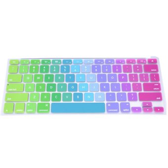 Rainbow Color Silicone Keyboard Cover Protector Skin for Macbook Air 17 / Pro 17 Inch - Multi-Color