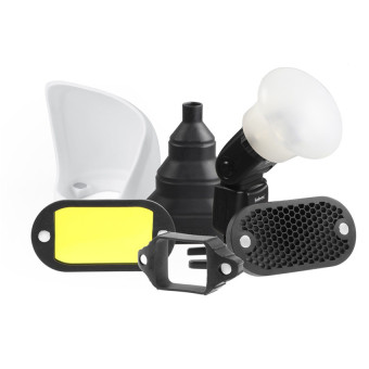 NEW Magnetic Flash Modifier Light Control Kit Honeycomb Grid Sphere Bounce Snoot - intl