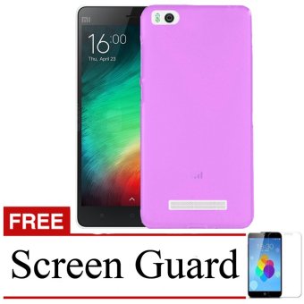 Case Ultrathin Soft Case for Xiaomi Mi4C - Ungu Clear + Gratis Screen Guard