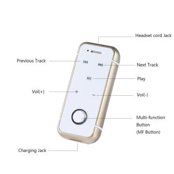 leegoal Leegoal Car Mini Bluetooth Receiver With 3.5 Mm Stereo Output 2 In 1 Gold