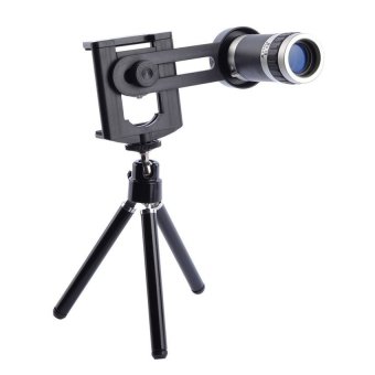 Universal 8X Zoom Lens Mobile Phone Telescope Tripod + Mini Tripod + Case For Iphone-Samsung-Htc
