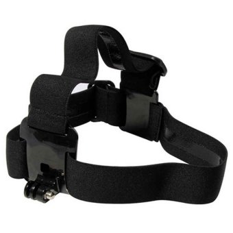 Elastic Adjustable Head Strap with Simple Anti-Slide Glue For Xiaomi Yi and GoPro - (Black)
