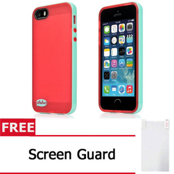 Ahha Case for Apple iPhone 5s-5 - Lulla ToneMix Softcase - Merah-Hijau + Gratis Screen Protector