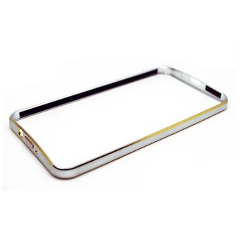 Ultra Thin Aluminum Metal Bumper Case Dual Color for Asus Zenfone 2 - Perak