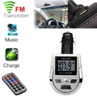 LCD Car MP3 MP4 Player Wireless FM Transmitter Modulator SD/ MMC Card w/ Remote - intl