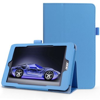PU Leather Multi-Angle Stand Magnetic Smart Cover Case For Acer Iconia One 8 B1-810 8-Inch(Light Blue) - intl