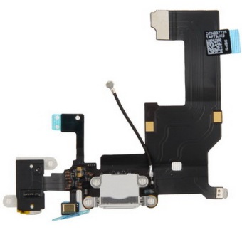 High Quality Version Tail Connector Charger Flex Cable + Headphone Audio Jack Ribbon Flex Cable for iPhone 5