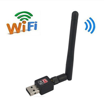 The Great Quality Wireless WiFi Adapter 5dB wifi Antenna 150Mbps Portable USB WiFi adapter (black)