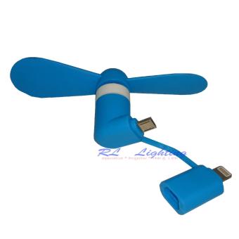 Mini Fan 2 in 1 OTG Kipas Angin Mini Flexible Micro Usb & Iphone