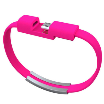Cocotina Portable Micro USB To USB Cable Bracelet Charger Data Sync Cord Wristband Charge – Rose Red